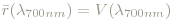 \bar{r}(\lambda_{700nm})=V(\lambda_{700nm})